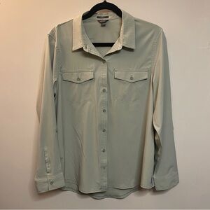 Eddie Bauer Sage Green Classic‎ Fit Shirt Size Large